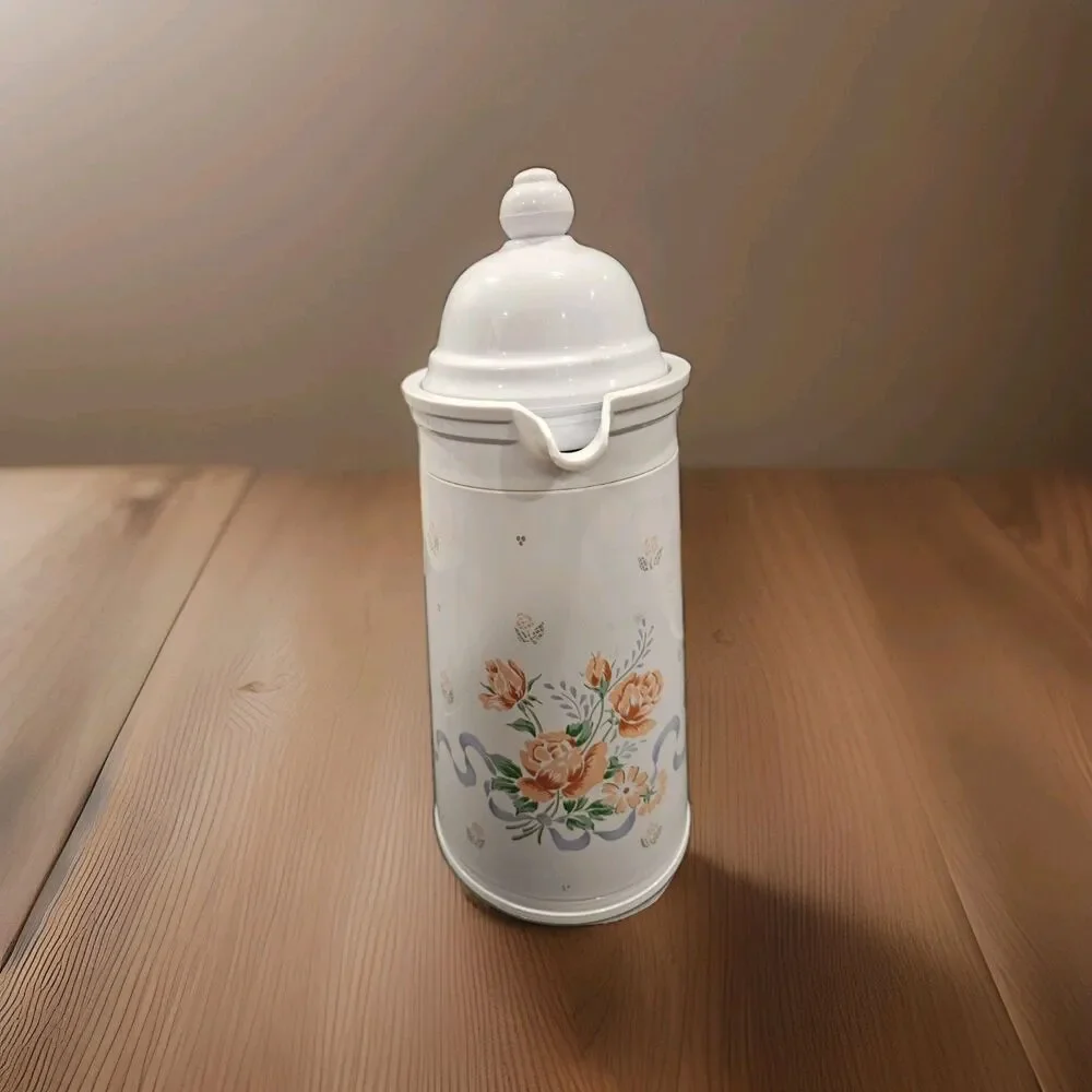 Vintage Phoenix USA Thermique Coffee Carafe Floral Grannycore Cottagecore
